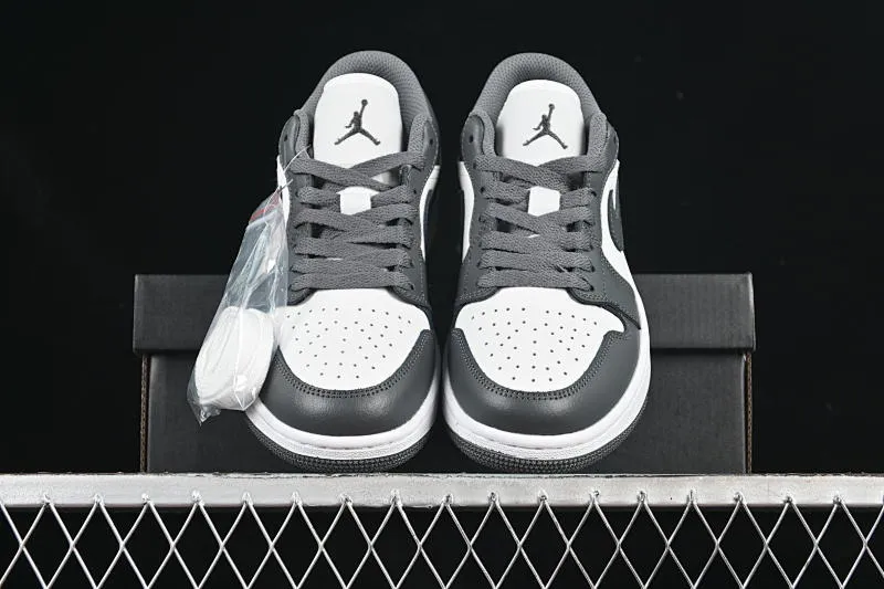All categories Air Jordan Jordan series basketball shoes Air Jordan 1 Low Air Jordan 1 Low AJ1 Joe 1 white and gray color low-top cultural and casual sneakers 553558-044